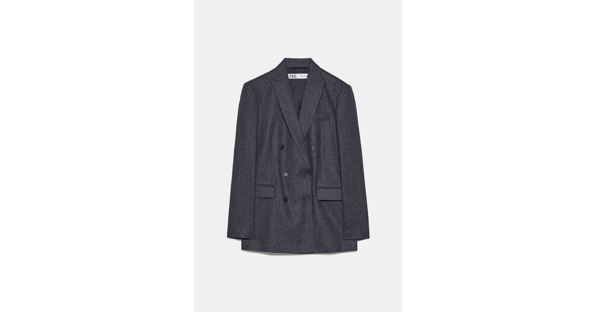 Zara Pinstripe Blazer How to Rewear a Party Dress at Work From