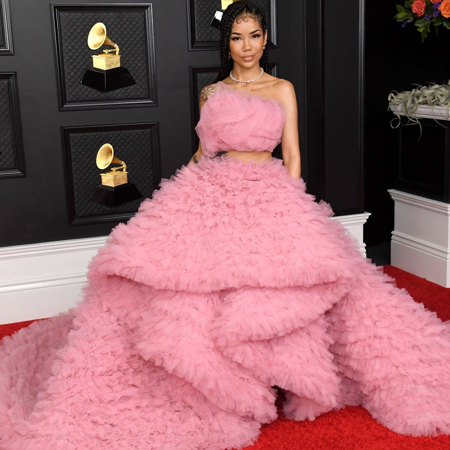 Every Pink Celebrity Outfit on the Grammys Red Carpet 2021