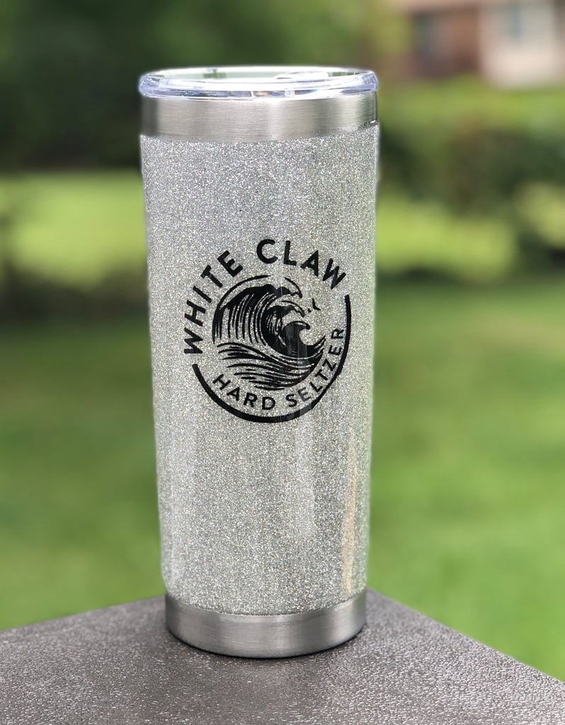 White Claw Glitter Cup