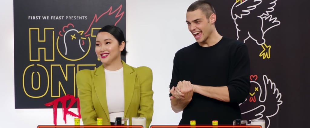 Noah Centineo and Lana Condor Eat Spicy Hot Wings | Video
