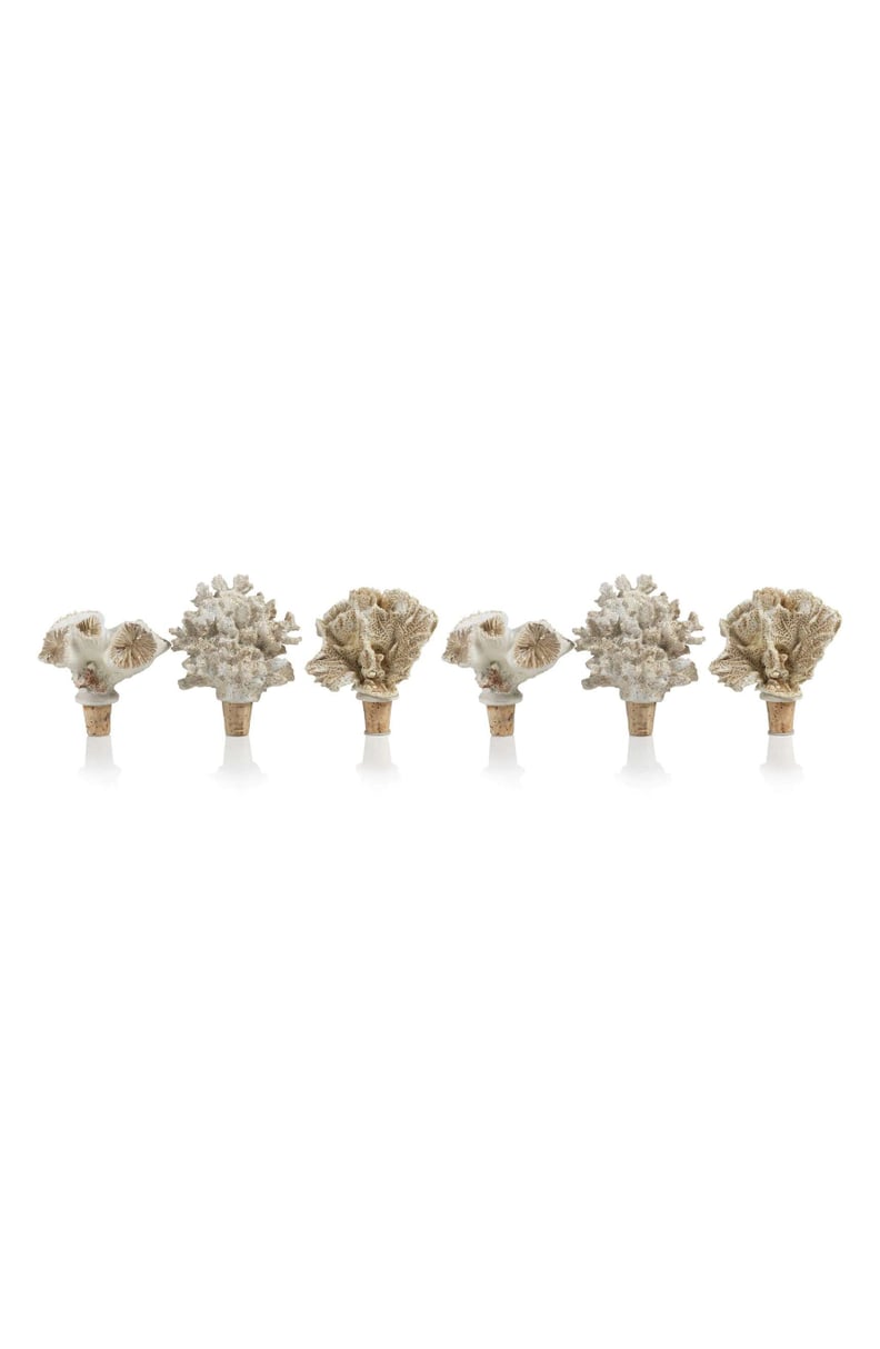 Zodax Sea Coral Set of 6 Bottle Stoppers