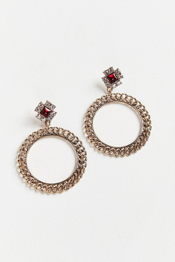 Urban Outfitters Chain Statement Hoop Earrings