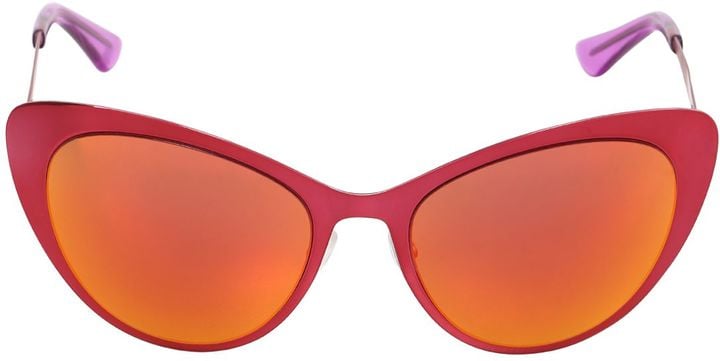 Mirror Lenses Cat Eye Metal Sunglasses ($161)