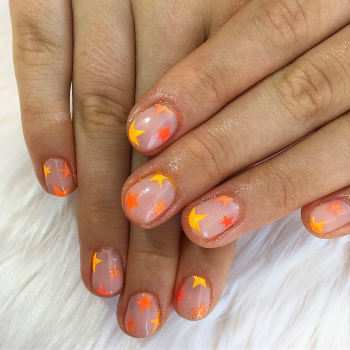 Neon Orange Nail Art Ideas | POPSUGAR Beauty UK