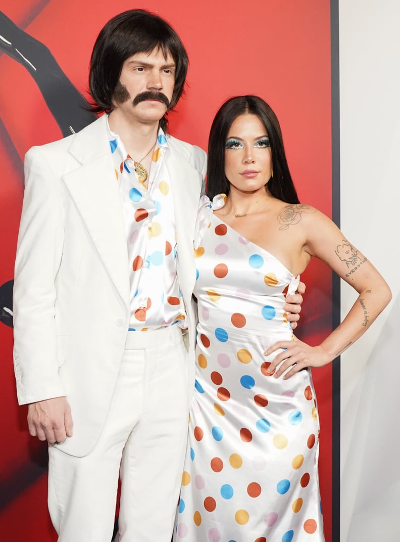 Evan Peters and Halsey as Sonny and Cher in 2019