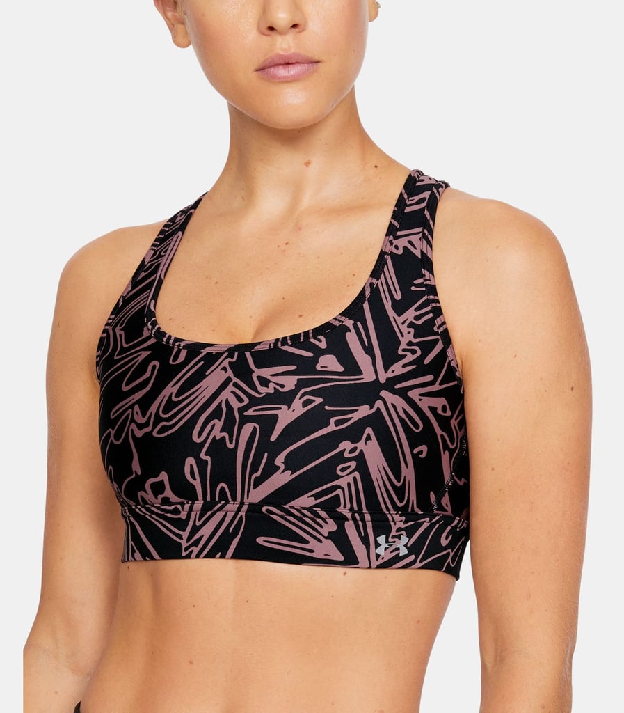 UA Armour Mid Crossback Print Mash Up Sports Bra