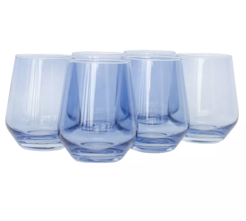 For a Pop of Color: Estelle Colored Glass Stemless Wine Glass Set