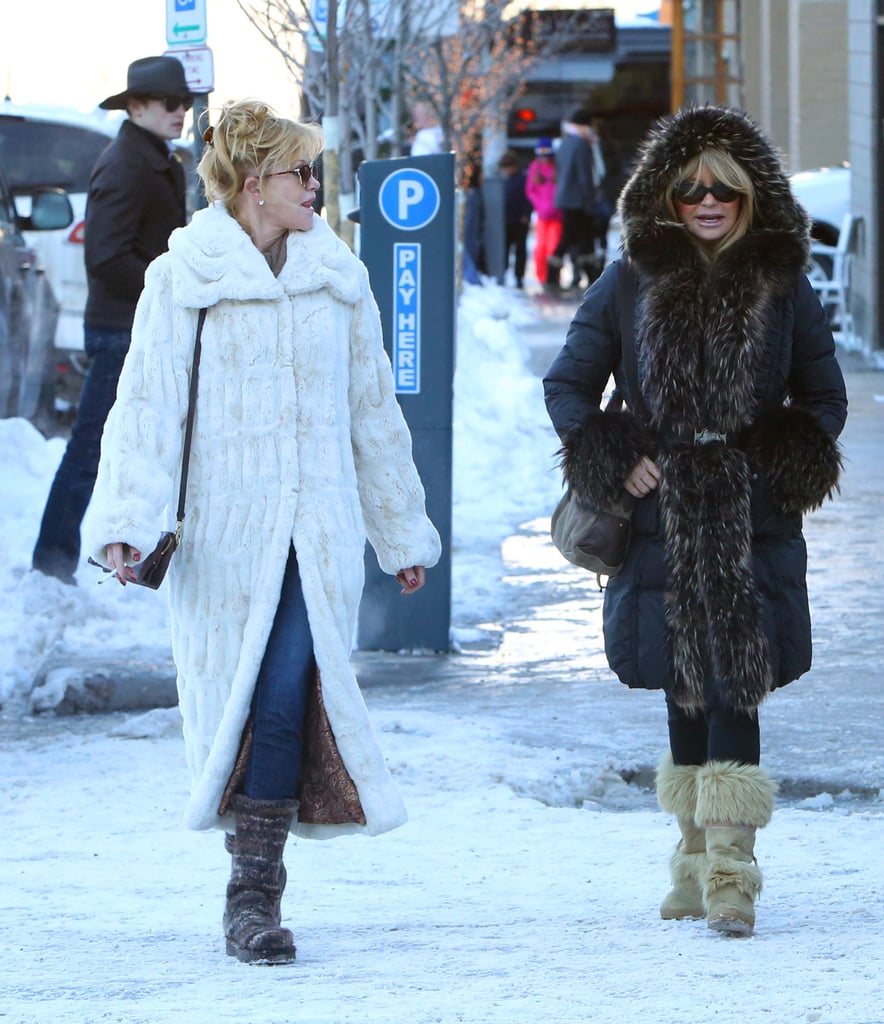 Melanie Griffith and Goldie Hawn linked up in Aspen on Saturday.