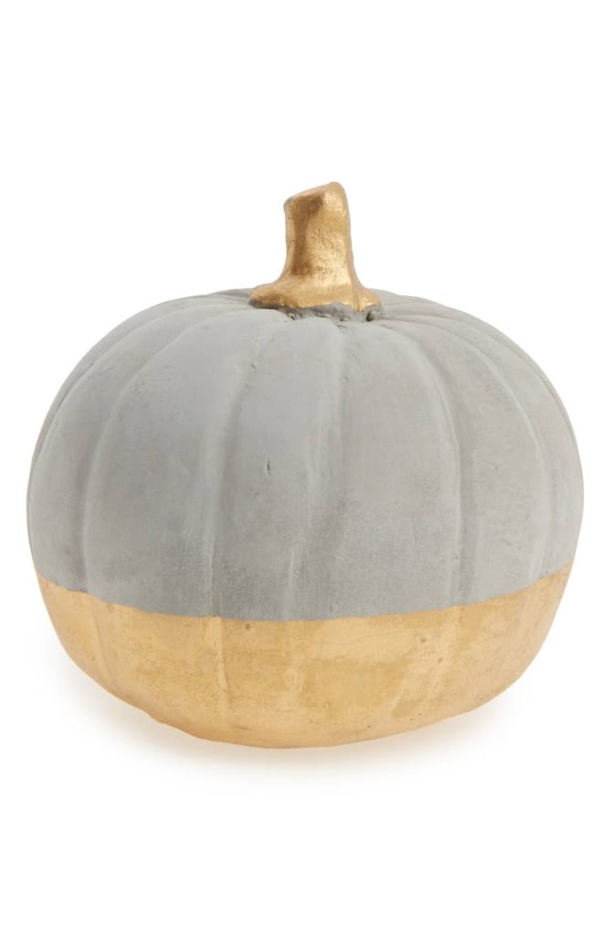 Gilded Cement Pumpkin