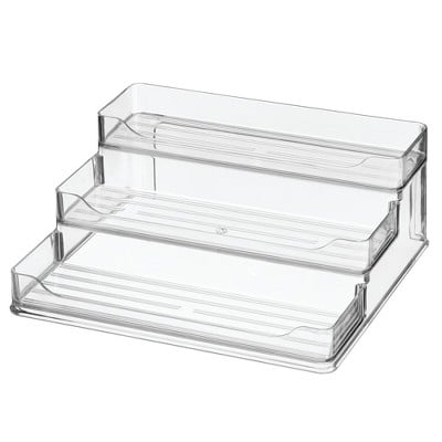 mDesign Plastic Spice and Food 3 Tier Kitchen Shelf Storage Organiser