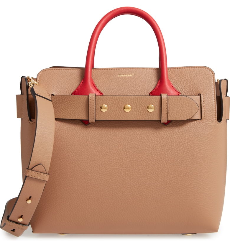 Burberry Small-Belt Leather Satchel