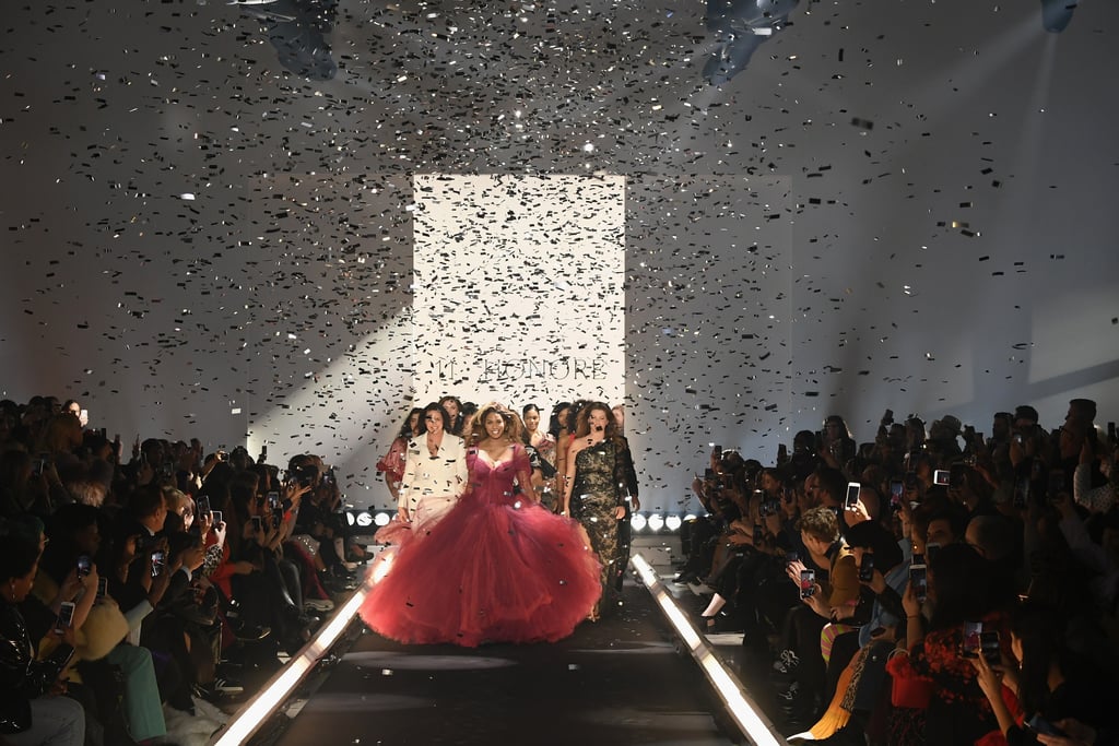 Laverne Cox's Zac Posen Dress on 11 Honouré Runway Feb. 2019