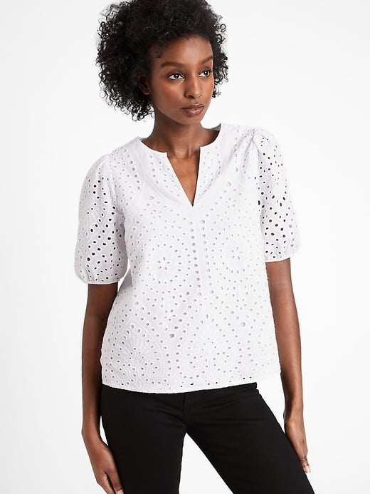 Banana Republic Eyelet Top