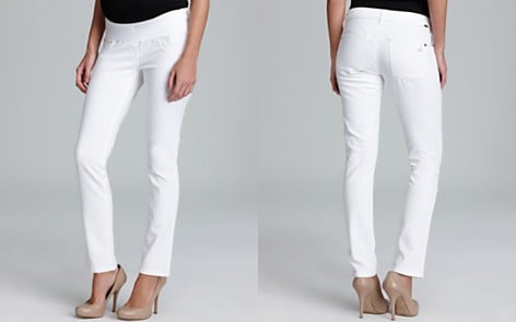 white maternity jeans
