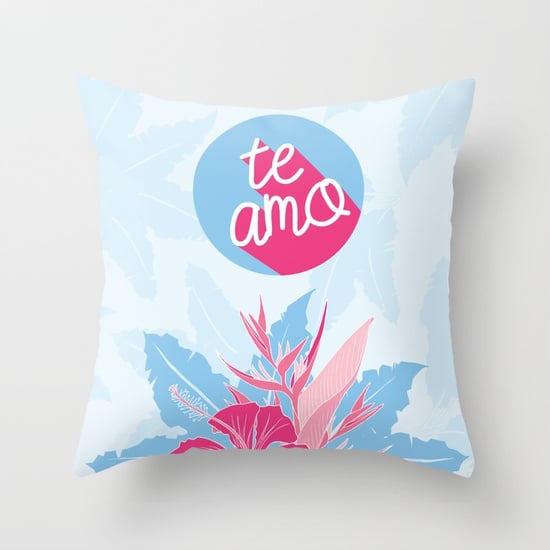 Tropical Love — "Te Amo" Throw Pillow Cover With Pillow Insert