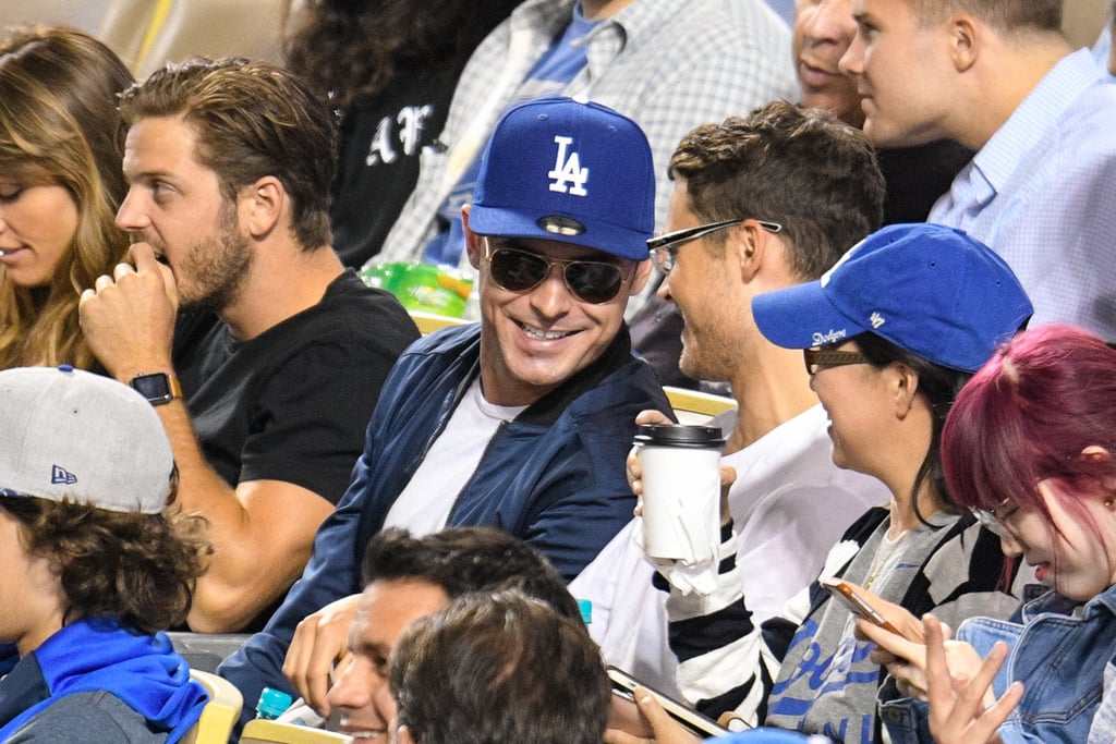 Zac Efron at LA Dodgers Game August 2016