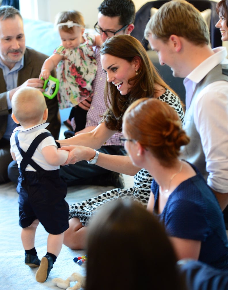 Kate's excited face at George's big playdate.