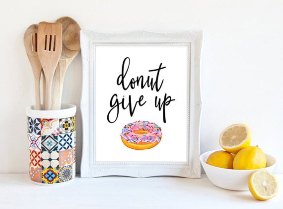Donut Give Up Wall Art