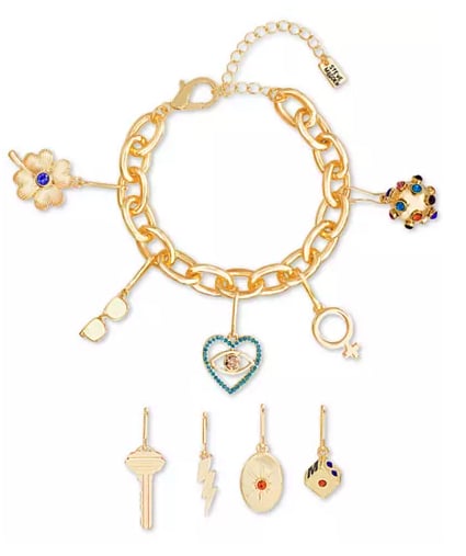 Crystal Interchangeable Charm Bracelet Gift Set