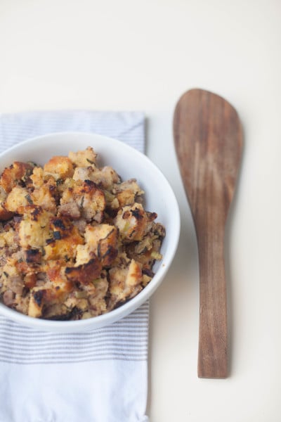Apple Sausage Cornbread Stuffing