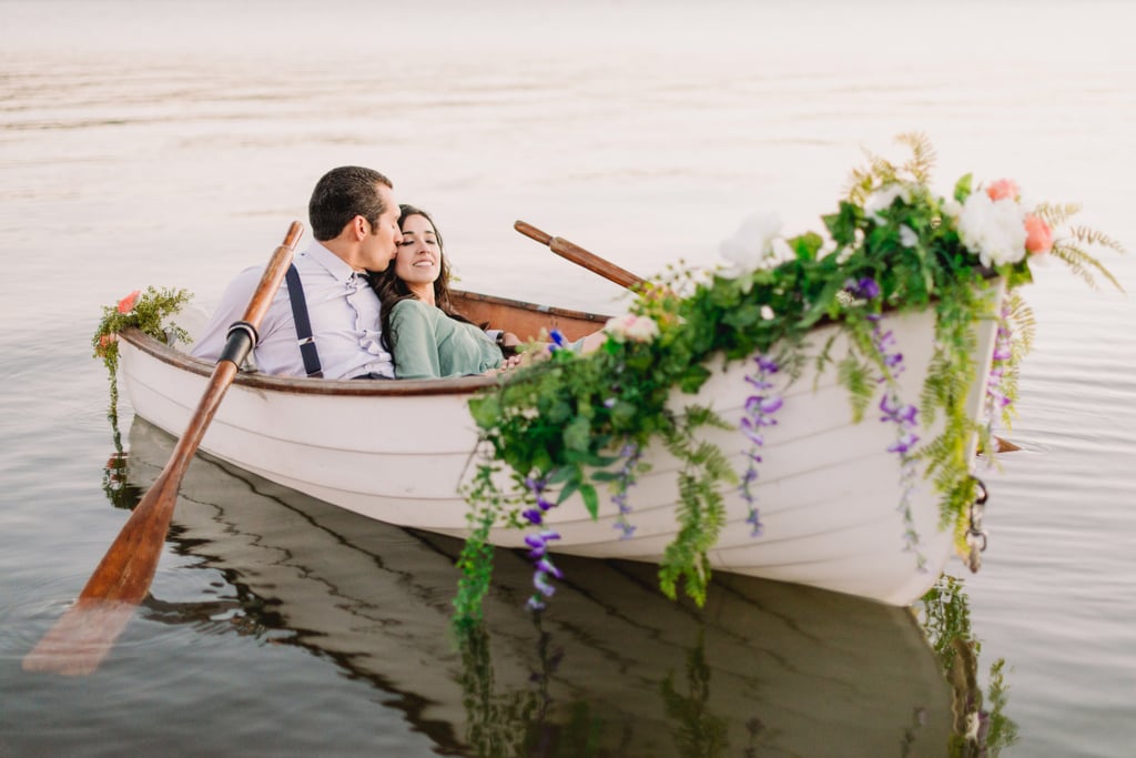 Engagement Photos in a Rowboat