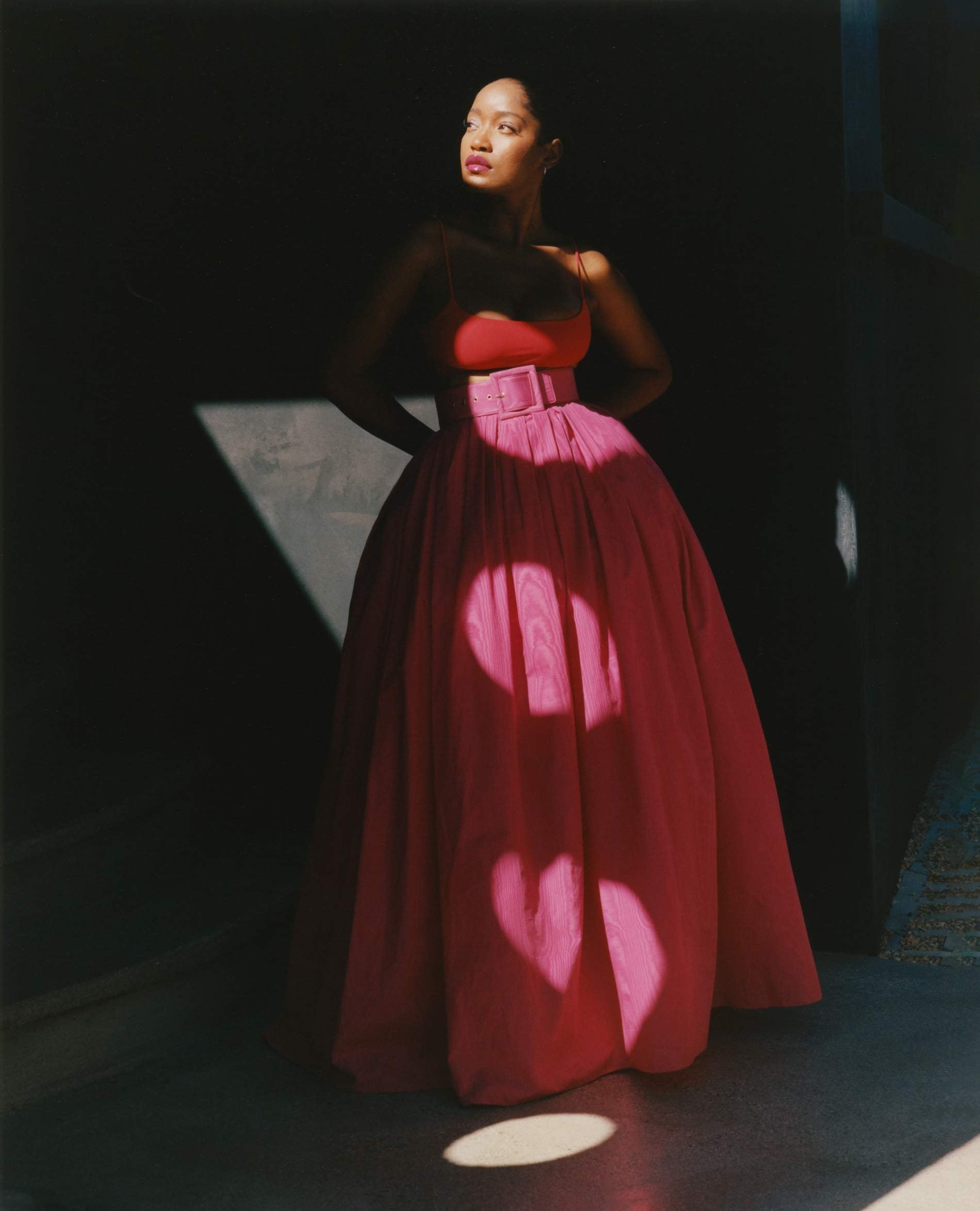 keke palmer pink dress Keke Palmer Goes Backless in Pink for Brandon Maxwell Fall 2025 Show