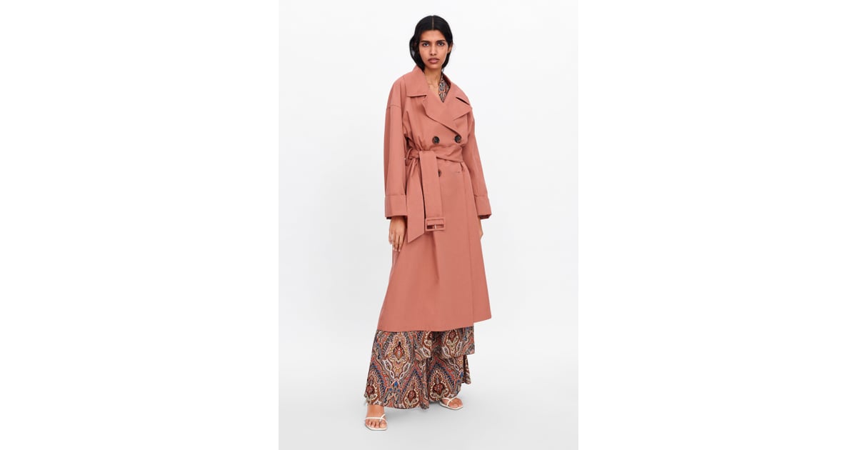 Zara Belted Trench Coat Amal Clooney Gray Trench Coat POPSUGAR