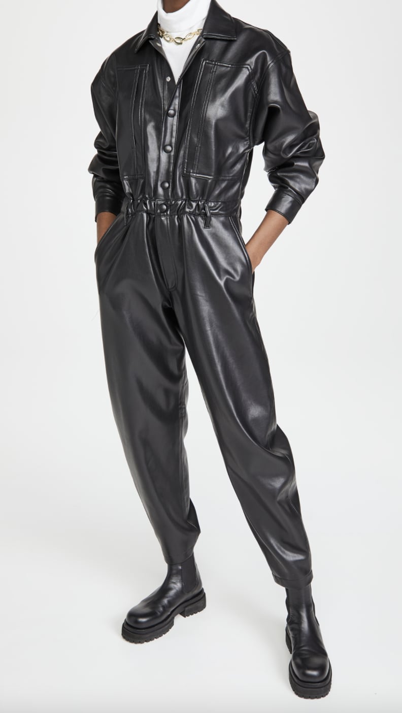 Agolde Vegan Leather 80's Waisted Jumpsuit