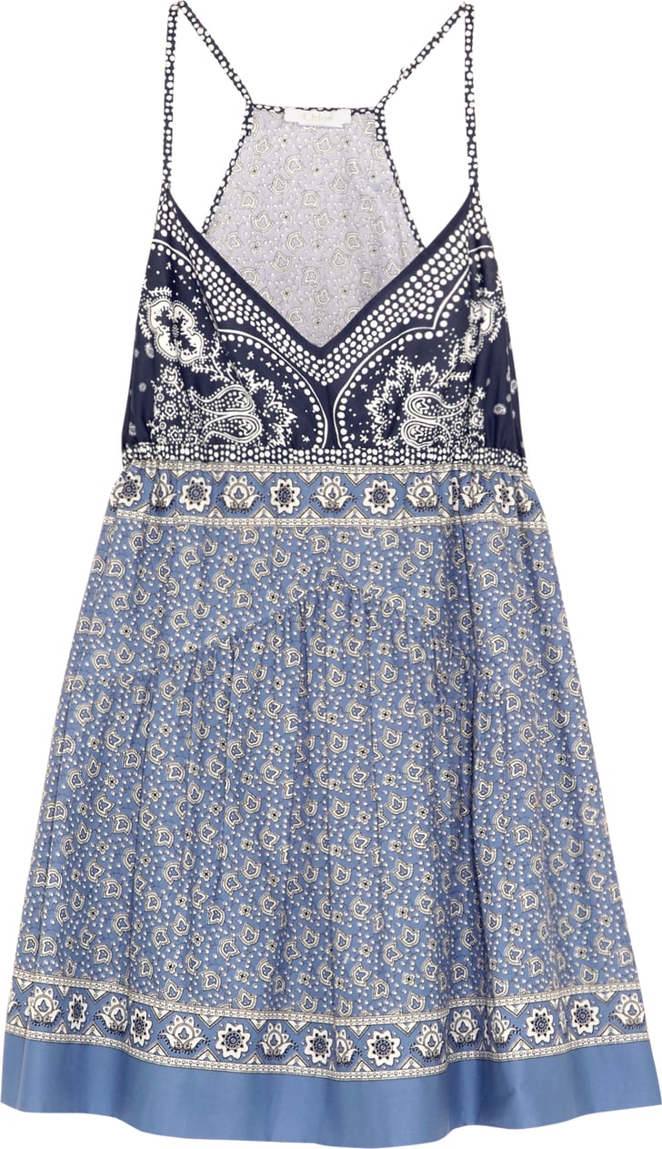 Chloé x Net-A-Porter Printed Cotton-voile Mini Dress ($1,195) | Chloe x ...