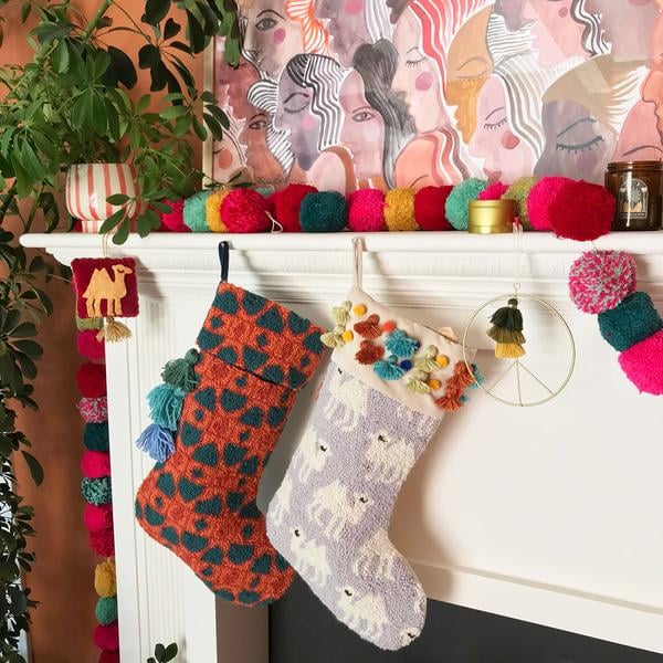 Unique Stockings: Jungalow Dune Hook Stocking by Justina Blakeney