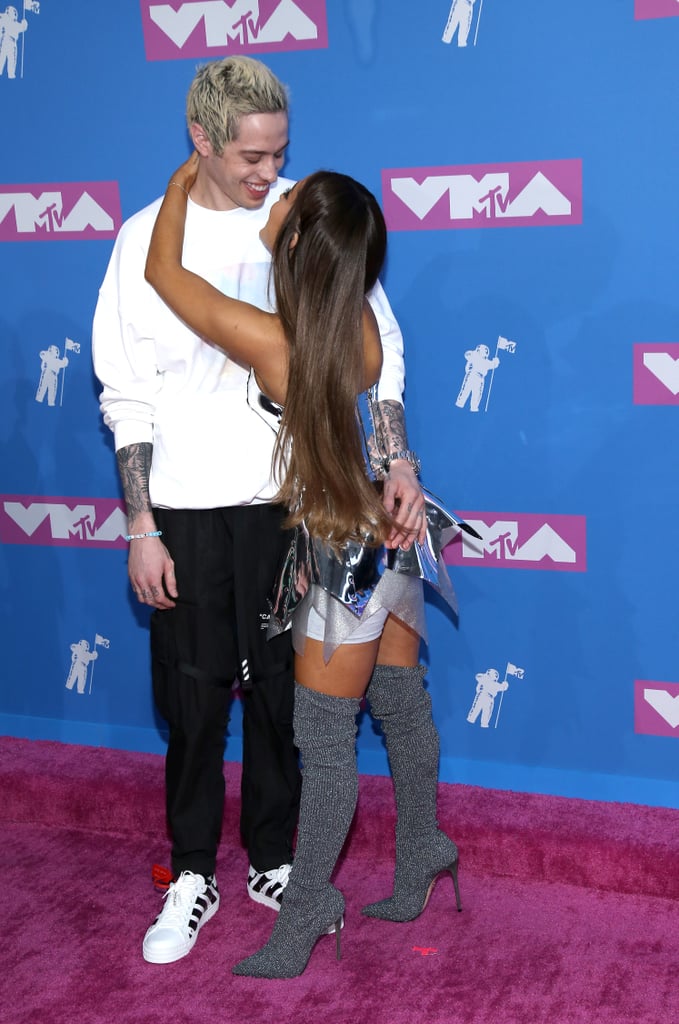 Ariana Grande and Pete Davidson at the 2018 MTV VMAs