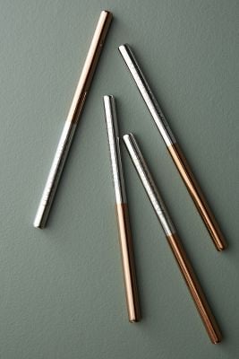 U Konserve Copper-Dipped Reusable Straws, Set of Four