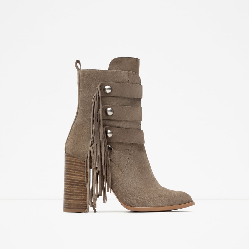 Zara High Heel Fringe Boot ($119)
