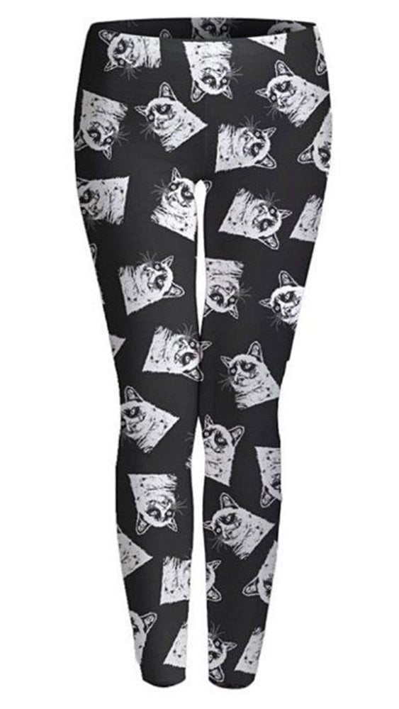 Grumpy Cat might not be happy about these leggings ($25), but we sure are.