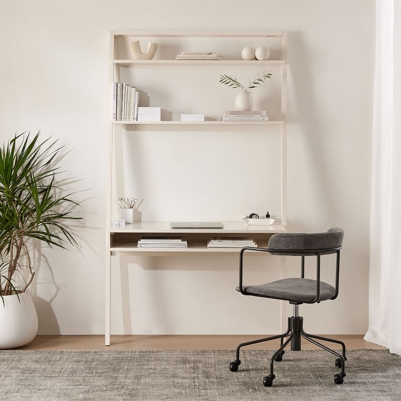 A Desk With Storage: West Elm Ladder Shelf Desk