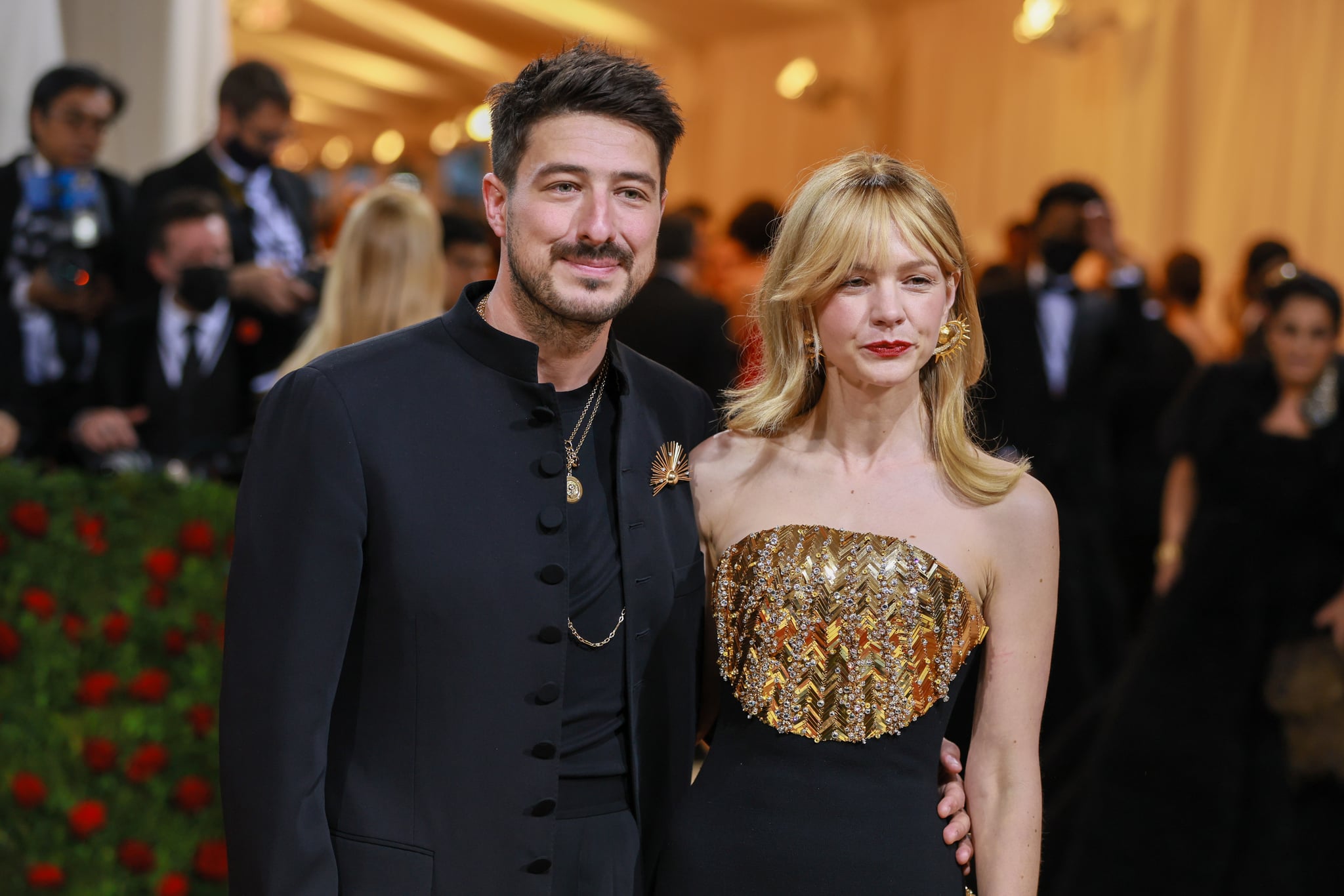 NEW YORK, NEW YORK - MAY 02: (L-R) Marcus Mumford and Carey Mulligan attend The 2022 Met Gala Celebrating 