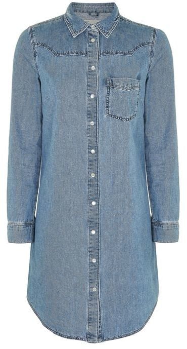 When you want to wear your denim shirt but it's in the wash, opt for a fitted denim dress ($85) instead.