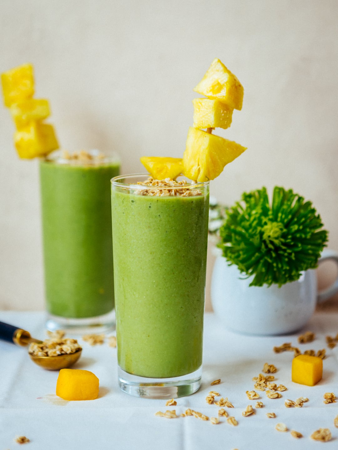 Post Workout Pineapple Smoothie (Dairy Free!) ~ Veggie Inspired