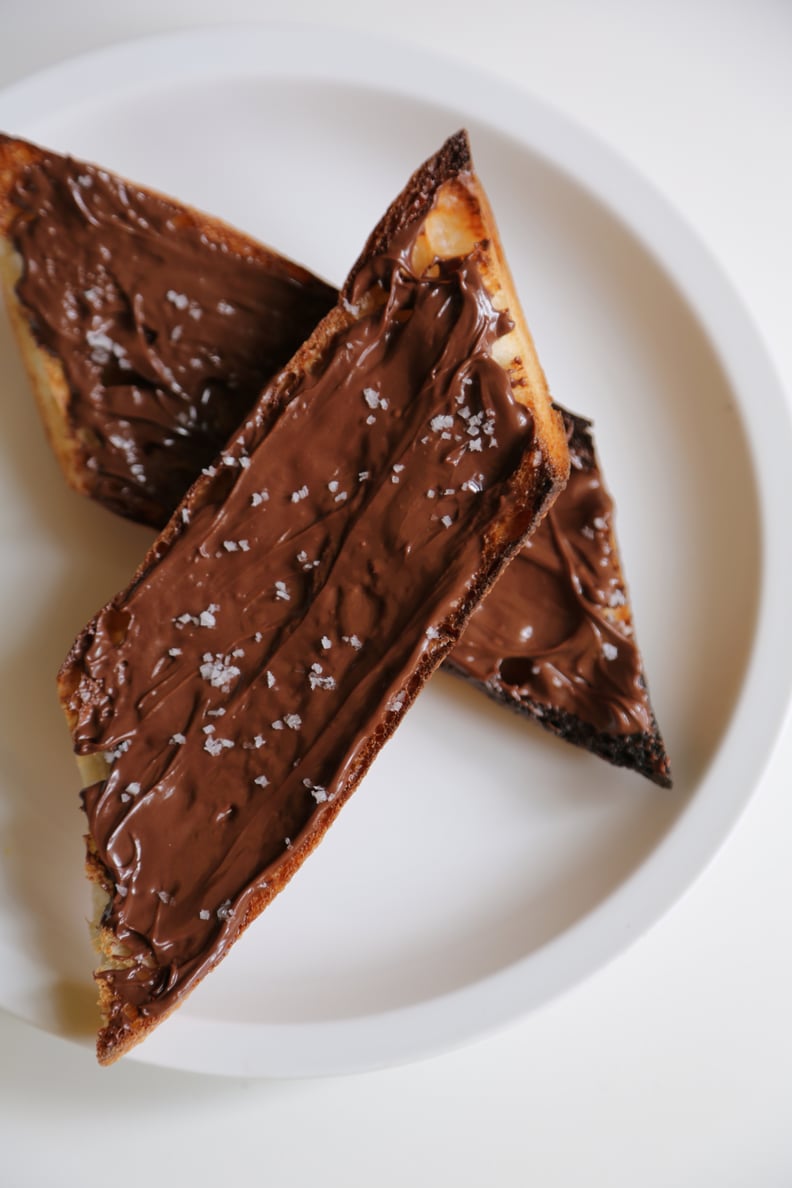 Baguette, Hazelnut-Chocolate Spread, and Flaky Sea Salt