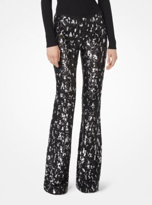 Michael Kors Collection Leopard Sequined Stretch-Tulle Trousers