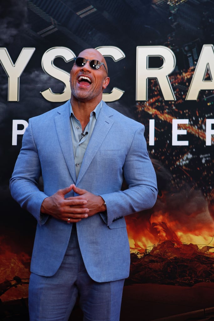 Dwayne Johnson and Daughter at Skyscraper Premiere