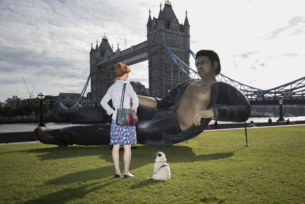 Giant Jeff Goldblum Sculpture in London
