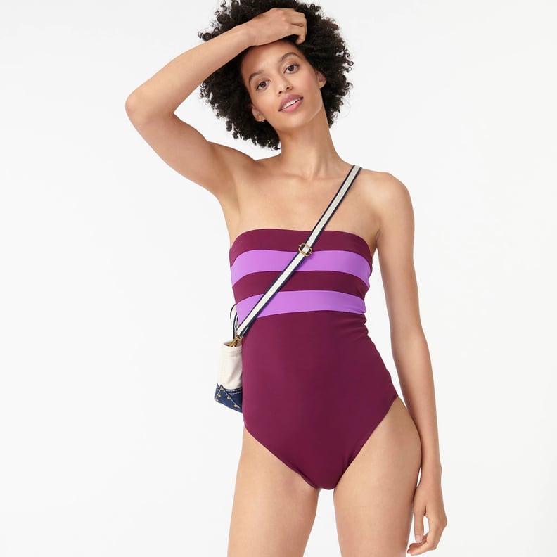 J.Crew Colorblock Bandeau One-Piece