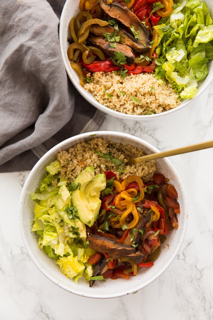 Pressure Cooker Portobello Mushroom Fajita Bowls