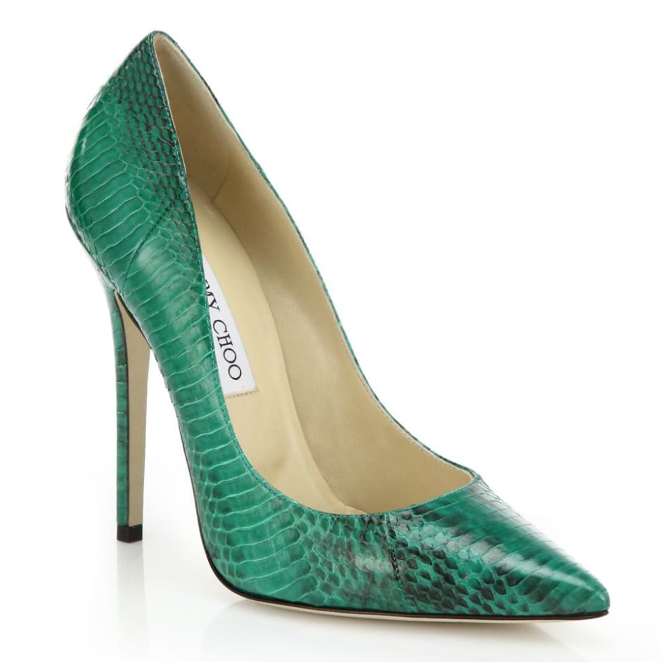 Jimmy Choo Anouk Snakeskin Point Toe Pumps ($795)