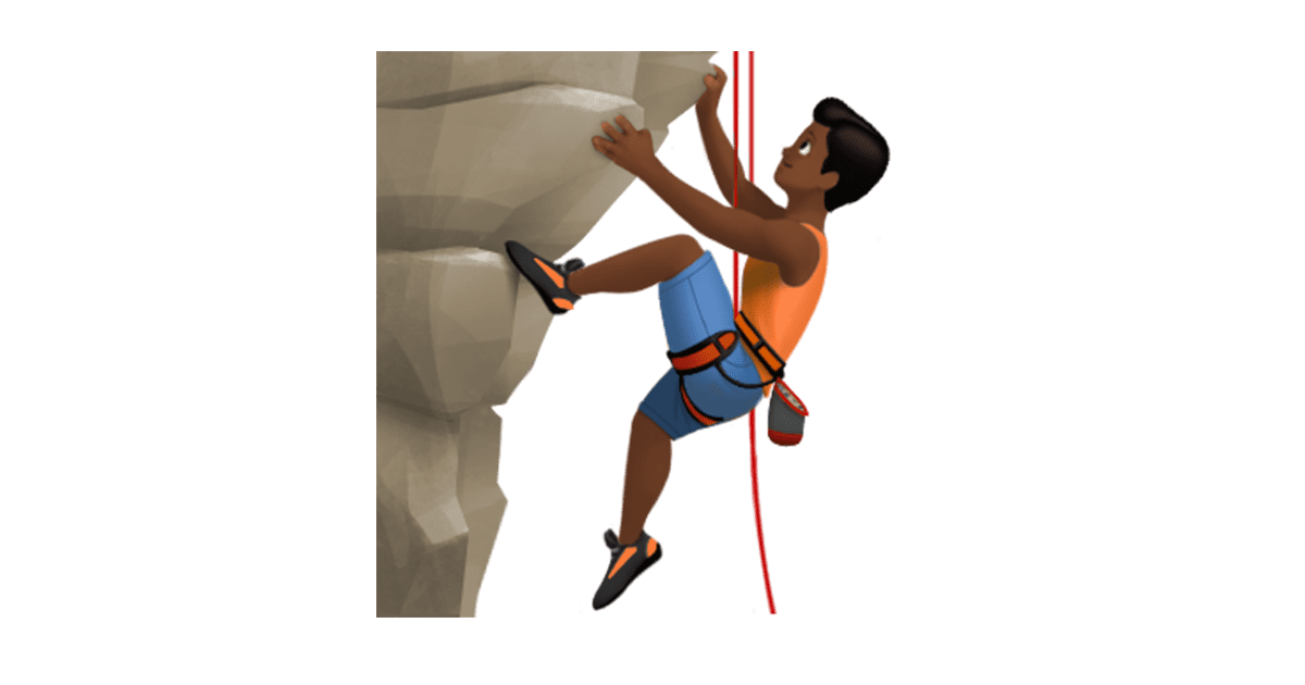 Rock climber. New Apple Emoji For iOS 11 in 2017 POPSUGAR News Photo 19