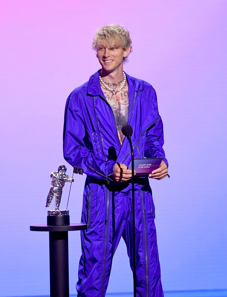 Machine Gun Kelly Rocked a Pink Suit at the VMAs
