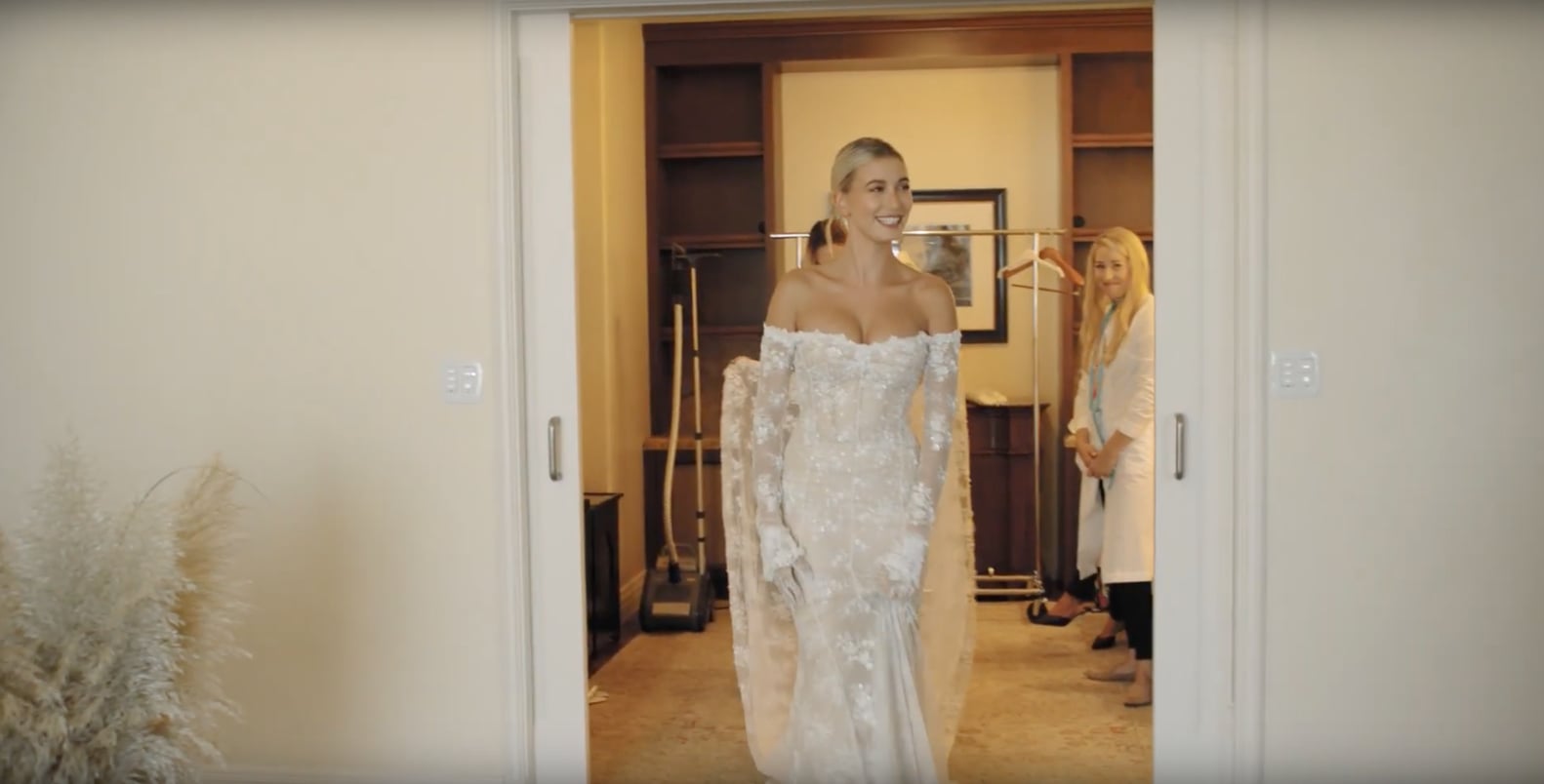 Watch Hailey Baldwin's Final Wedding Dress Fitting Video POPSUGAR Fashion