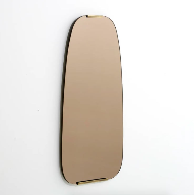 Dialect Smoked Glass and Brass Mirror