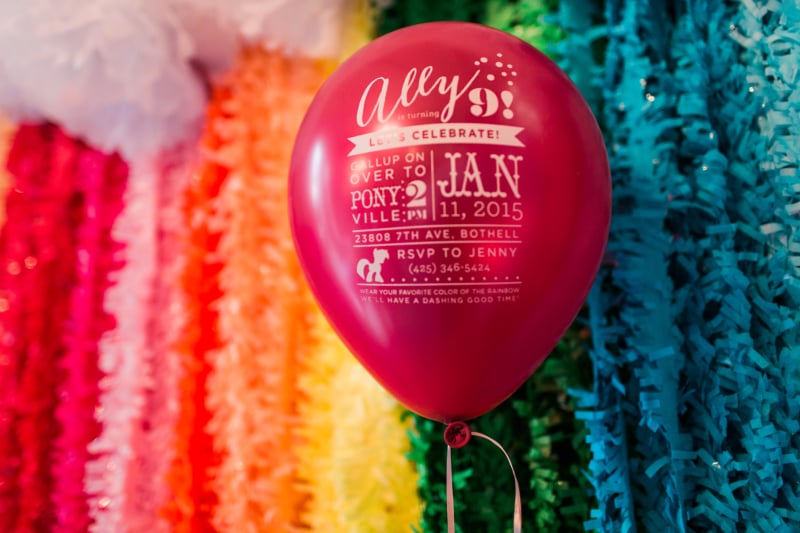 The goal is for guests to open their mailbox, see the invitation and instantly be so excited about the party that they drop everything they are doing and immediately RSVP to the party. It works you guys. Every single person we invited RSVP’d within hours of receiving their invite. WIN!!